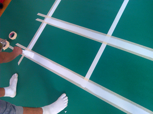 羽毛球場劃線 羽毛球場劃線